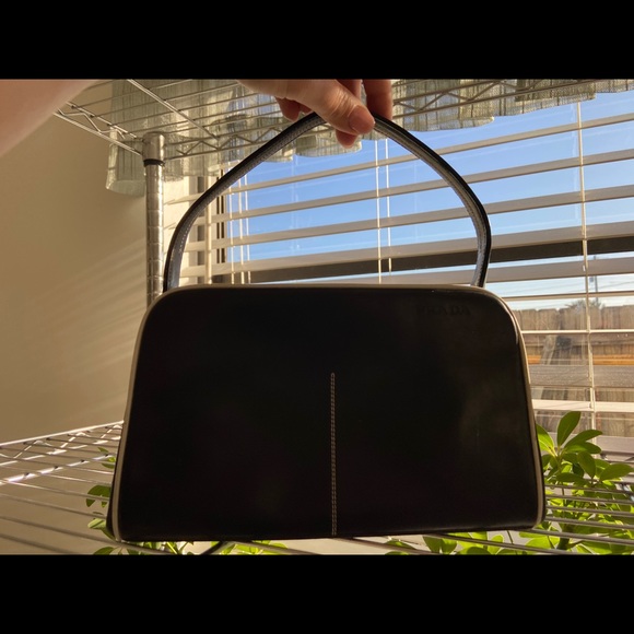 Vintage Prada Black Shoulder Purse - Picture 2 of 15